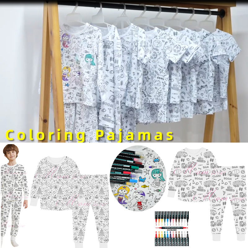 Кӯдакони рангубори рангуборҳо Pazing Pabermame Pajs Girs Lirs Girs Pajams